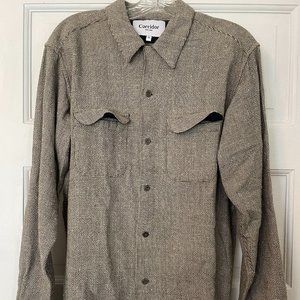 Corridor plaid long sleeve cotton button down shirt size medium